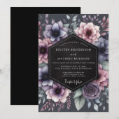 Invitation Mariage Romance Fleur de Prunier (Devant / Derrière)