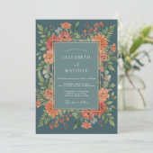Invitation Mariage Romance Fleur de Thé Amber (Debout devant)