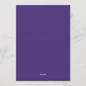 Invitation Mariage Romance Fleur Jaune Violet (Dos)