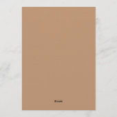 Invitation Mariage Romance Floral Pinceau Tan (Dos)