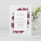 Invitation Mariage Romance Florale au Prunier (Debout devant)