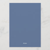 Invitation Mariage Romance Florale Bleu Royal (Dos)