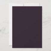 Invitation Mariage Romance Florale Deep Purple (Dos)