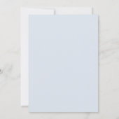 Invitation Mariage Romance Hydrangea Floral Bleu (Dos)