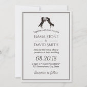 Invitation Mariage romantique à cheval (Devant)