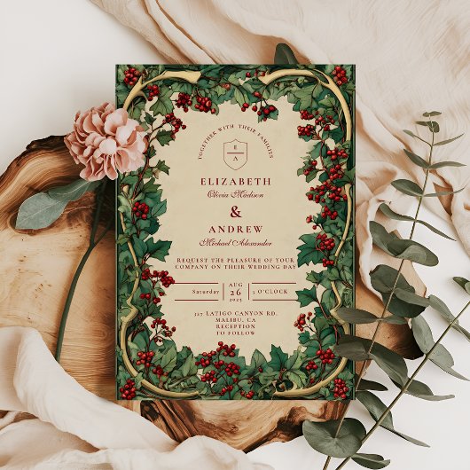 Invitation Mariage Romantique à l'Ivy Rustique