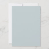 Invitation Mariage Romantique Anémone Bleu Ardoise (Dos)