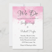 Invitation Mariage romantique arrière - plan aquarelle (Devant)