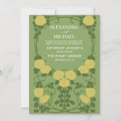 Invitation Mariage romantique Art Nouveau (Devant)