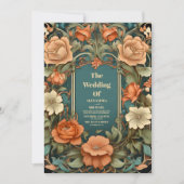 Invitation Mariage romantique Art Nouveau (Devant)