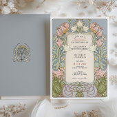 Invitation Mariage romantique Art Nouveau Printemps