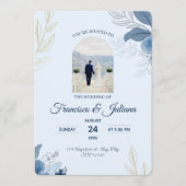 Invitation Mariage romantique au bord de l'eau (Devant)