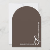 Invitation Mariage Romantique au Chocolat Arqué (Devant)