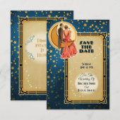 Invitation Mariage Romantique au Clair de Lune Enregistrer la (Devant / Derrière)