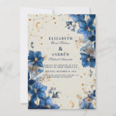 Invitation Mariage Romantique au Jardin de Minuit sous la Lun (Devant)