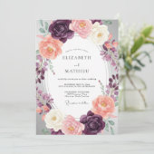 Invitation Mariage Romantique au Plumage Painter (Debout devant)