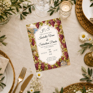 Invitation Mariage Romantique au Vignoble