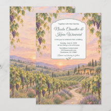 Mariage Romantique au Vignoble au Coucher du Solei