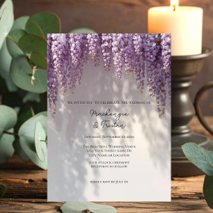 Invitation Mariage Romantique aux Glycines