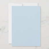 Invitation Mariage romantique bleu calligraphie florale boho (Dos)