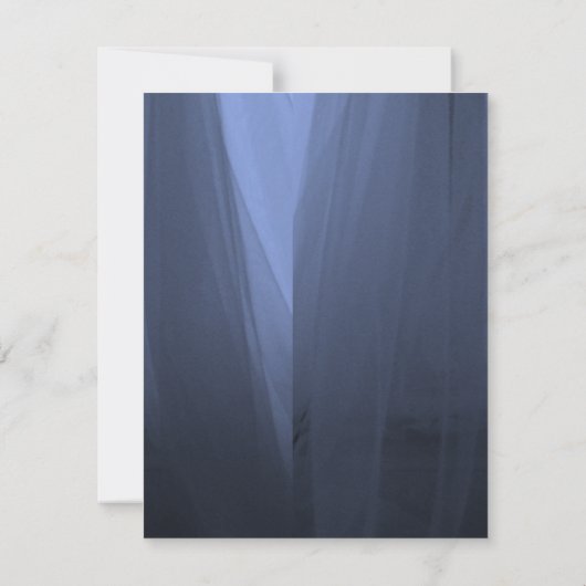 Invitation Mariage Romantique Bleu Élégant Enregistrer La Dat (Dos)