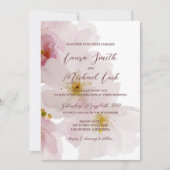 Invitation Mariage Romantique Blush Rose Cherry Blossoms (Devant)