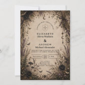 Invitation Mariage romantique boho gothique (Devant)