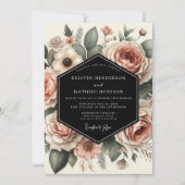 Invitation Mariage Romantique Botanique Blush Bloom (Devant)