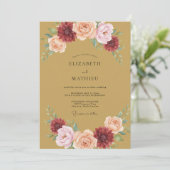 Invitation Mariage Romantique Bourguignon (Debout devant)