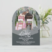 Invitation Mariage Romantique Classique à Petit Budget  (Debout devant)