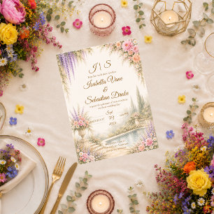 Invitation Mariage Romantique dans un Jardin