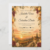Invitation Mariage Romantique d'Automne Tuscan Rustique (Devant)