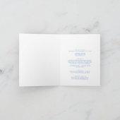 Invitation Mariage romantique de calligraphie bleue de Cornfl (Intérieur)