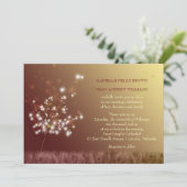 Invitation Mariage romantique de jardin de Dandelion (Debout devant)