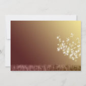 Invitation Mariage romantique de jardin de Dandelion (Dos)