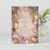 Invitation Mariage romantique de jardin de roseaux (Debout devant)