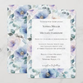 Invitation Mariage romantique de jolies fleurs de lavande (Devant / Derrière)