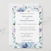 Invitation Mariage romantique de jolies fleurs de lavande (Devant)