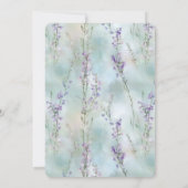 Invitation Mariage romantique de jolies fleurs violettes (Dos)