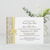 Invitation Mariage romantique de la dentelle et de la cordes (Debout devant)