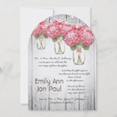 Invitation Mariage romantique de luciole de Mason rose pâle (Devant)