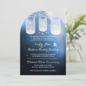 Invitation Mariage romantique de luciole Mason Jar (Debout devant)