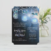 Invitation Mariage romantique de luciole Mason Jar (Debout devant)