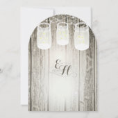 Invitation Mariage romantique de luciole Mason Jar (Dos)