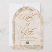 Invitation Mariage romantique de Monogram à l'automne (Dos)