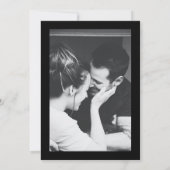 Invitation Mariage romantique de Monogramme noir et blanc (Dos)