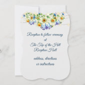 Invitation Mariage romantique de printemps, Fleurs et Lumière (Dos)