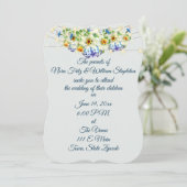 Invitation Mariage romantique de printemps, Fleurs et Lumière (Debout devant)