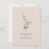 Invitation Mariage romantique de printemps floral (Dos)