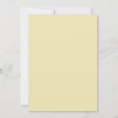 Invitation Mariage Romantique de Printemps Jaune Crème (Dos)